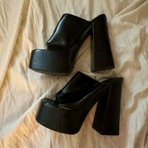 Zara - Black Platform Heels